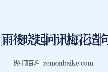 雨後晓起问讯梅花造句是什么意思的图片